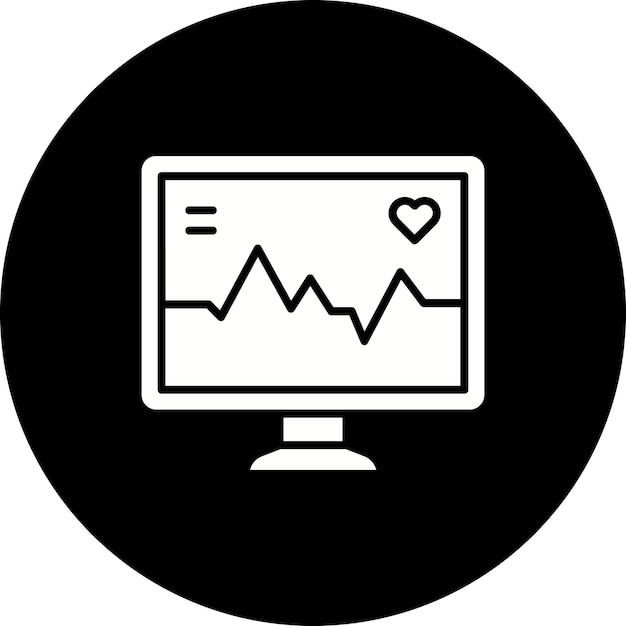 El icono de monitoreo cardíaco