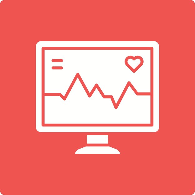 El icono de monitoreo cardíaco
