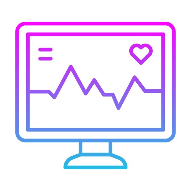 El icono de monitoreo cardíaco