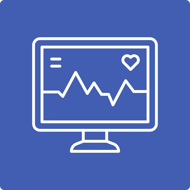 El icono de monitoreo cardíaco