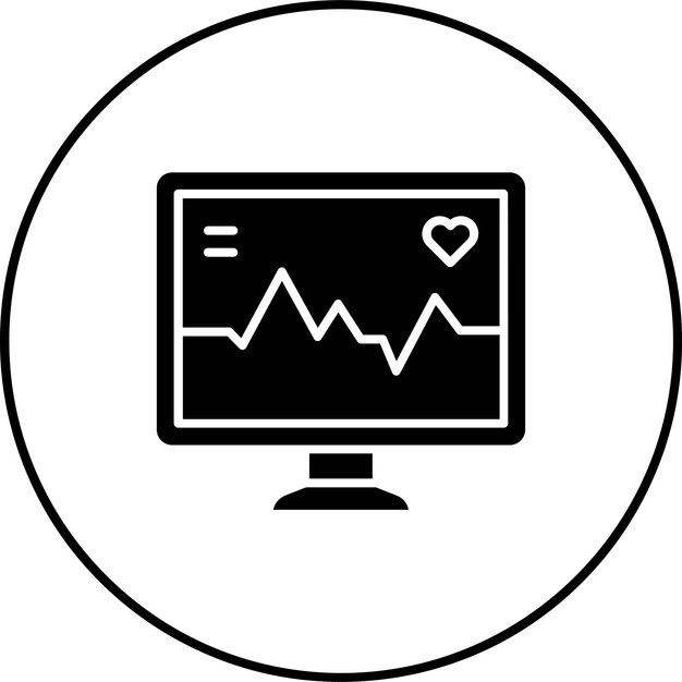 El icono de monitoreo cardíaco