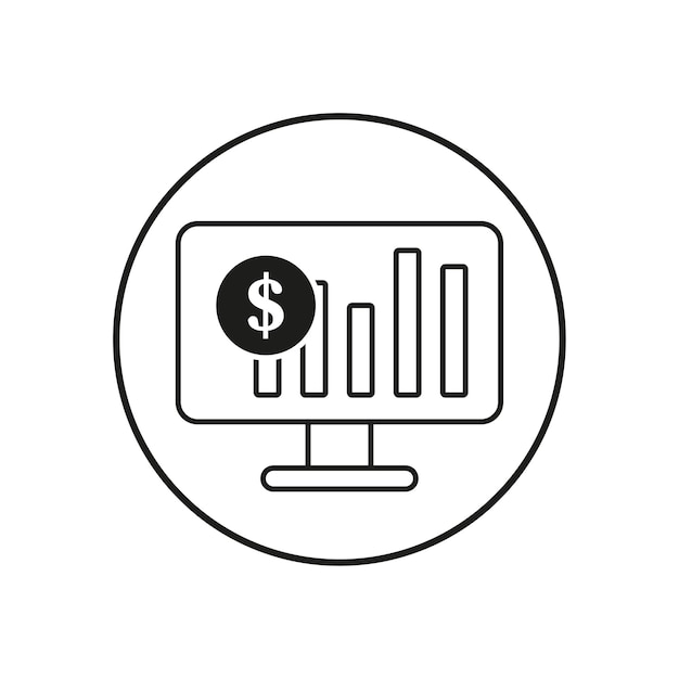 Icono de monitoreo del mercado de valores ilustración vectorial eps 10 imagen de stock