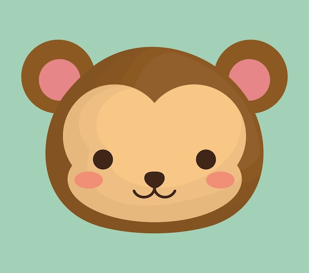 icono de mono lindo animal