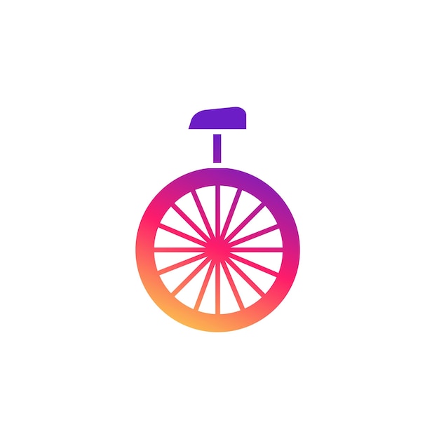 Icono de monociclo degradado