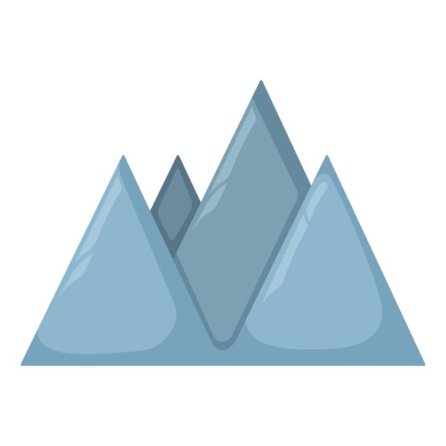 Icono de montaña de dibujos animados de concepto, colina de ilustración vectorial, aislado en blanco. Paisaje natural orgánico, vista al monte.