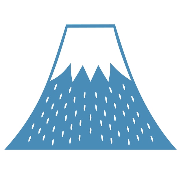 Icono de montaña fuji aislado en imagen vectorial blanca.