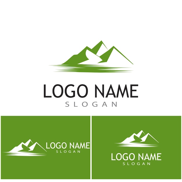 Icono de montaña Plantilla de logotipo Diseño de ilustración vectorial