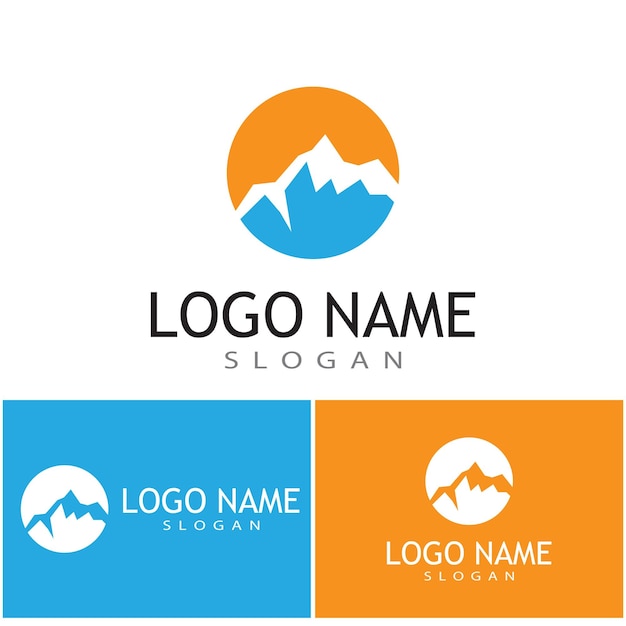 Icono de montaña Plantilla de logotipo Diseño de ilustración vectorial