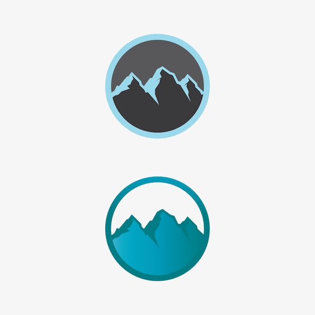 Icono de montaña Plantilla de logotipo Diseño de ilustración vectorial