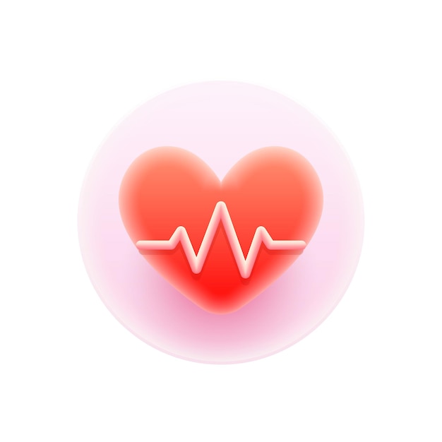 Icono de morfismo de cristal de frecuencia cardíaca