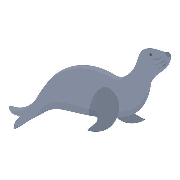 Icono de morsa polar vector de dibujos animados animal ártico polo norte