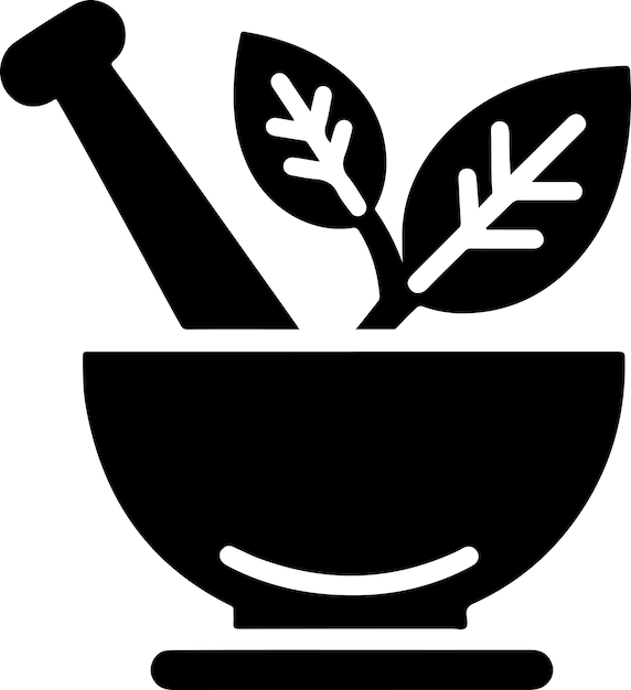 Ícono de mortero y pilón símbolo plano mínimo ilustración fondo blanco 9