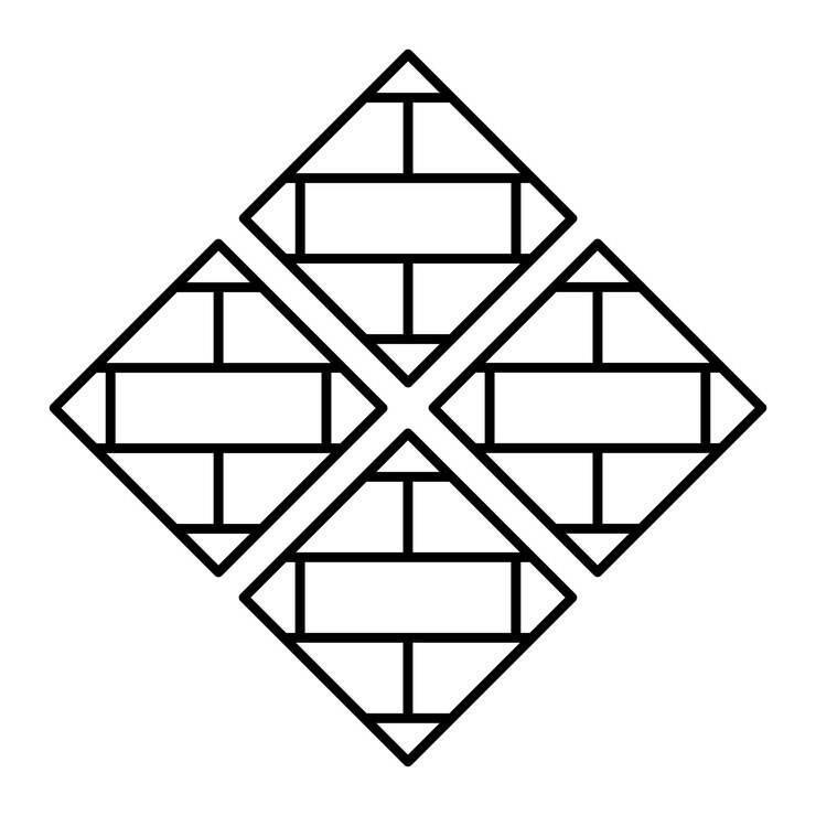 Vector icono de mosaico de piso plantilla de vector logo colección de moda diseño plano
