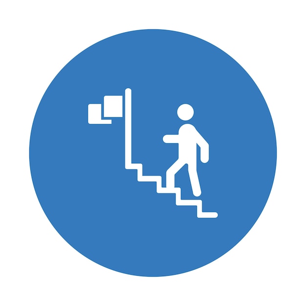 Icono motivado por el logro Diseño de color azul