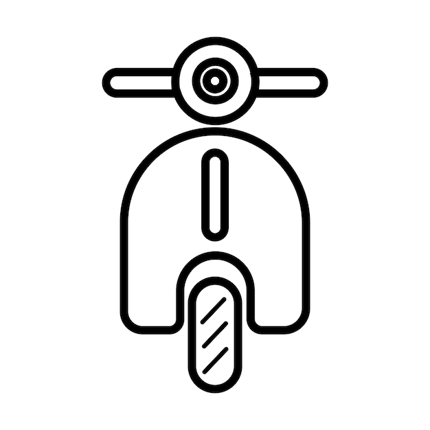 El icono de la motocicleta de scooter