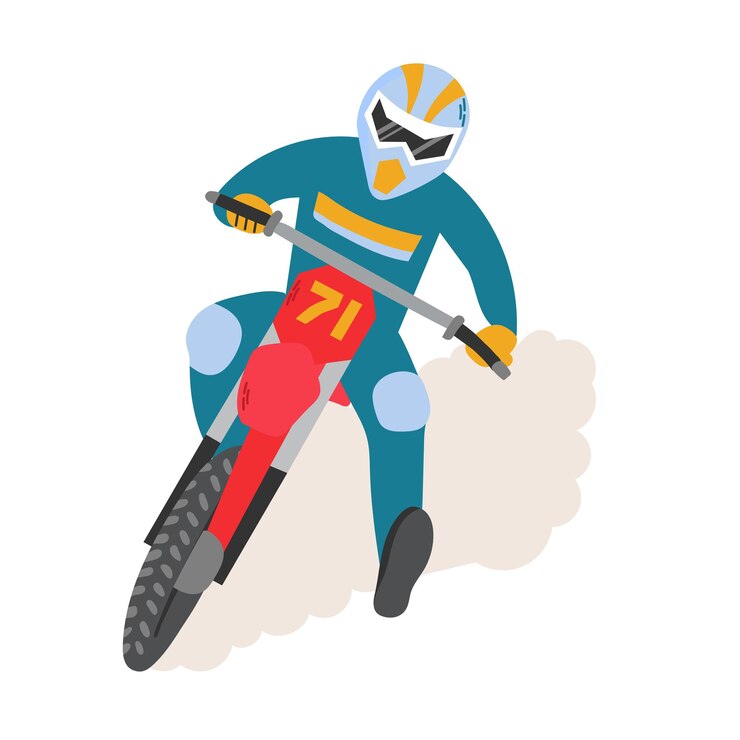 Vector icono de motocross clipart avatar logotipo concepto ilustración aislada