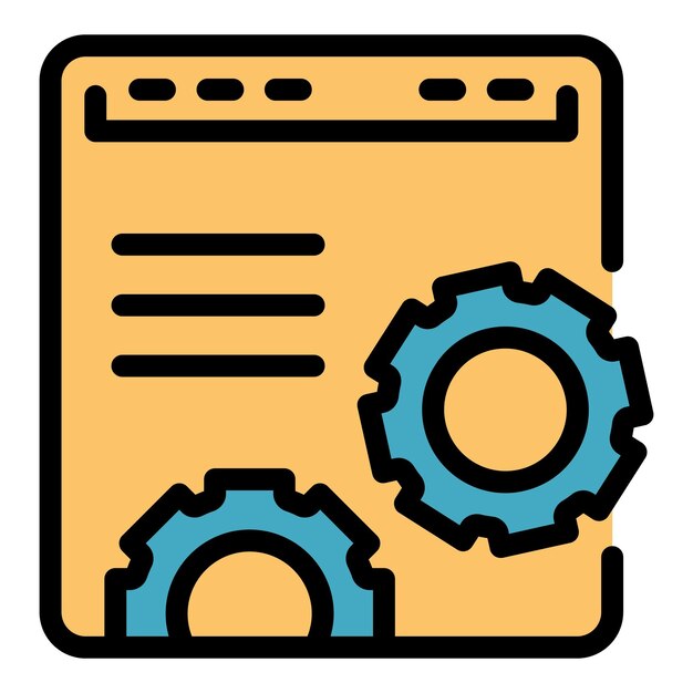 Icono de motor de búsqueda global Contorno Icono de vector de motor de búsqueda global para diseño web aislado en color de fondo blanco plano