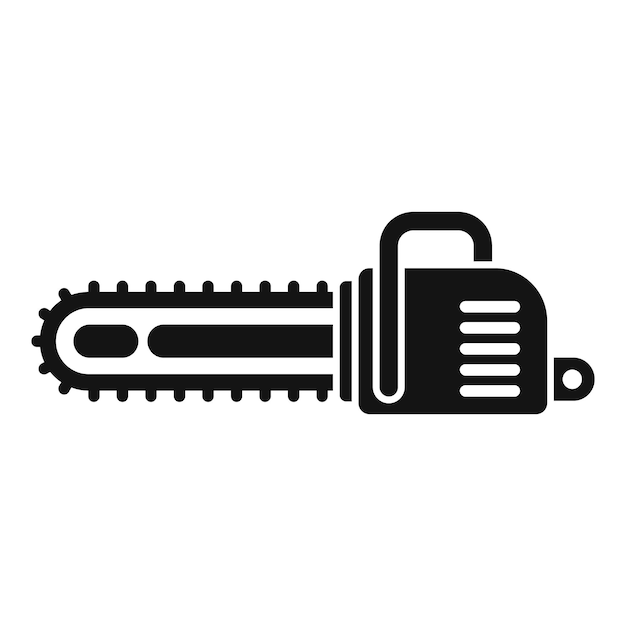 Icono de motosierra vector simple Equipo de trabajo de jardín