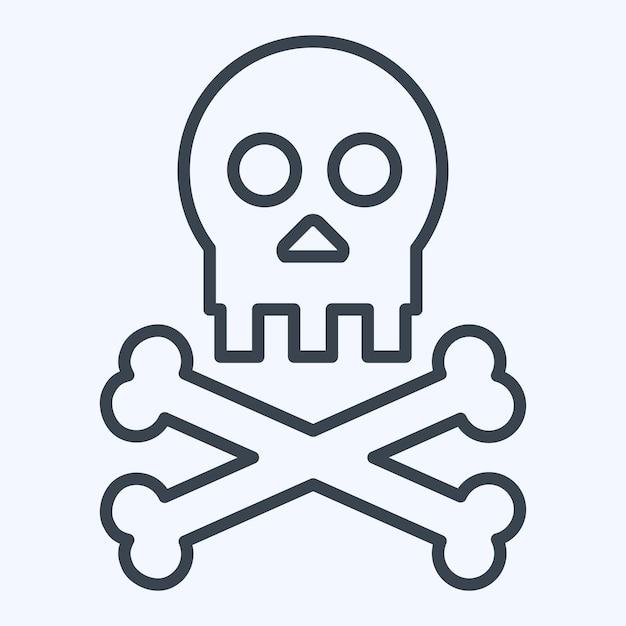 Icono Muerte relacionada con el estilo de línea de símbolo de Seath ilustración simple