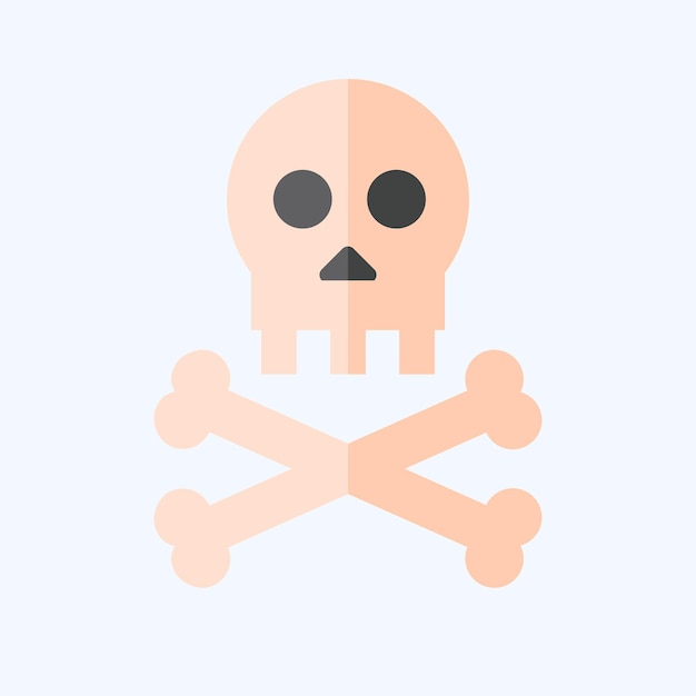 Icono Muerte relacionada con el símbolo de Seath estilo plano ilustración simple