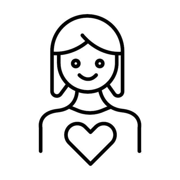 Icono de la mujer enamorada