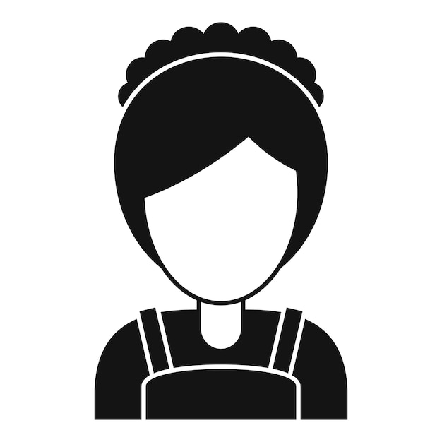Icono de mujer sirvienta de limpieza Ilustración simple del icono de vector de mujer sirvienta de limpieza para diseño web aislado sobre fondo blanco