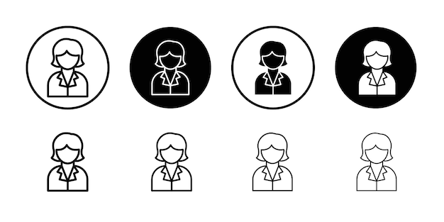 Icono de mujeres de negocios logotipo lineal aislado