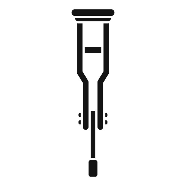 El icono de la muleta bajo el brazo que representa el equipo de rehabilitación médica