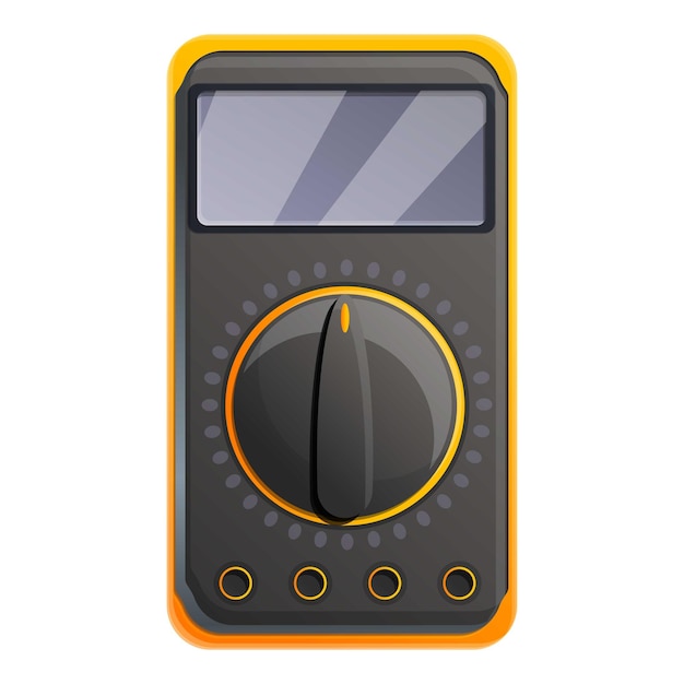 Icono de multímetro eléctrico Caricatura de icono de vector de multímetro eléctrico para diseño web aislado sobre fondo blanco