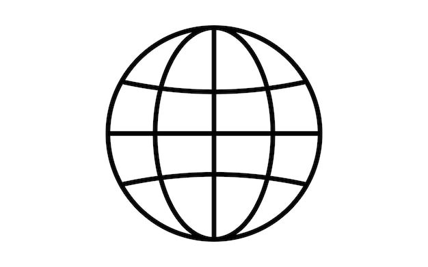 Icono del mundo icono vectorial del globo