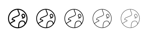 Ícono del mundo Signo del logotipo vectorial