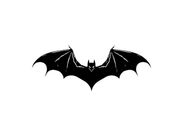 Icono de murciélago aislado en fondo blanco Ilustración vectorial