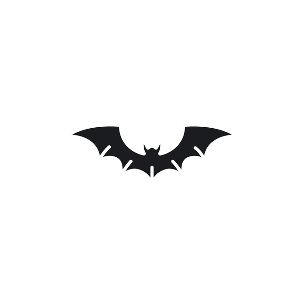 Icono de murciélago aislado en fondo blanco