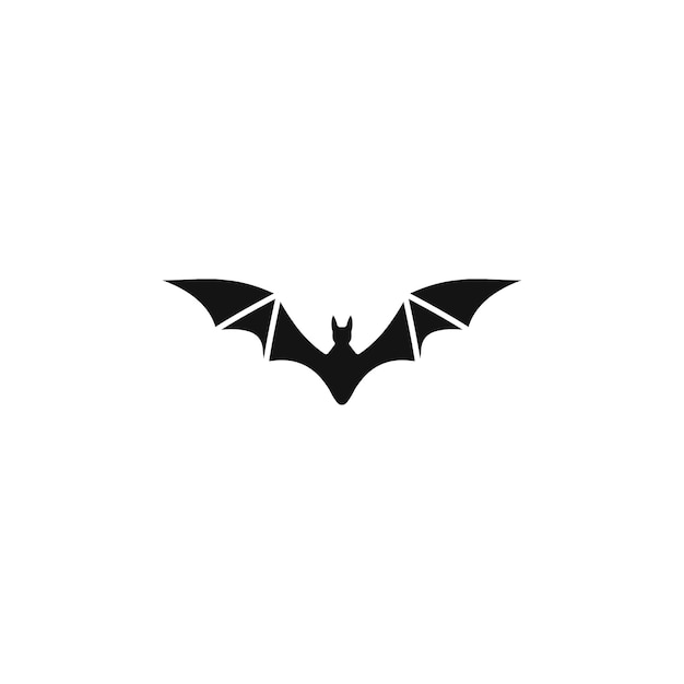 Icono de murciélago aislado en fondo blanco
