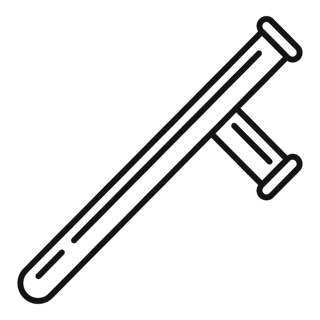 Icono de murciélago de guardia Icono de vector de murciélago de guardia de esquema para diseño web aislado sobre fondo blanco
