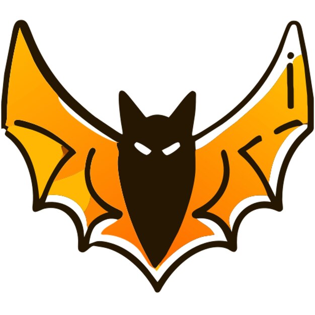 El icono del murciélago de halloween es un relleno offset.