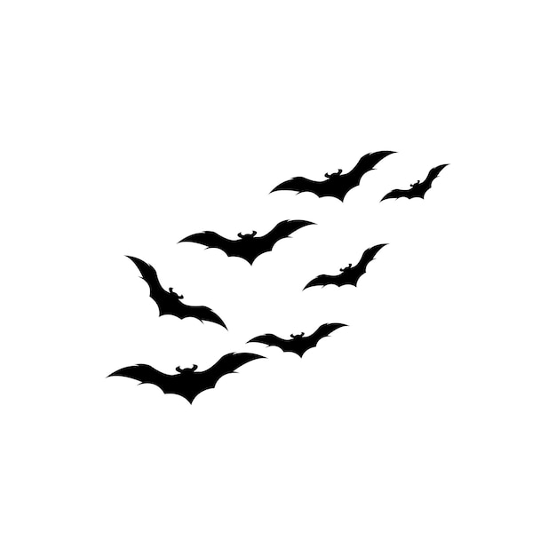 Icono de murciélago para web aislado en ilustración de fondo blanco