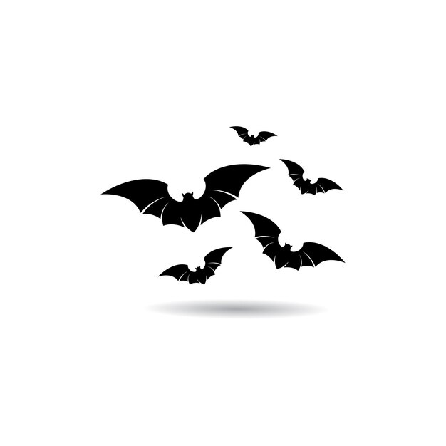 Icono de murciélago para web aislado sobre fondo blanco