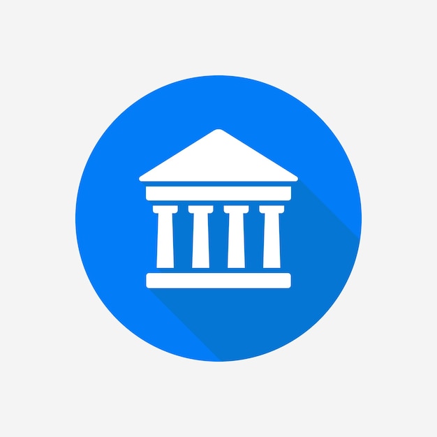 Icono de museo Edificio antiguo con icono de vector de columnas