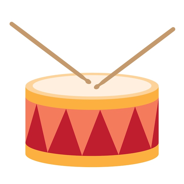 El icono de la música de color rojo de Snare Drum