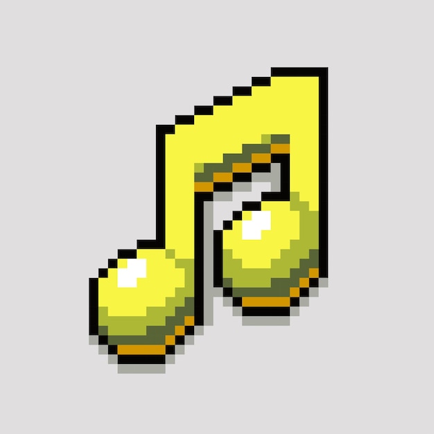Icono de música de ilustración de pixel art Música pixelada Icono de música pixelado para el juego de pixel art
