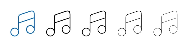 Icono de música Logotipo vectorial de esquema para la aplicación web