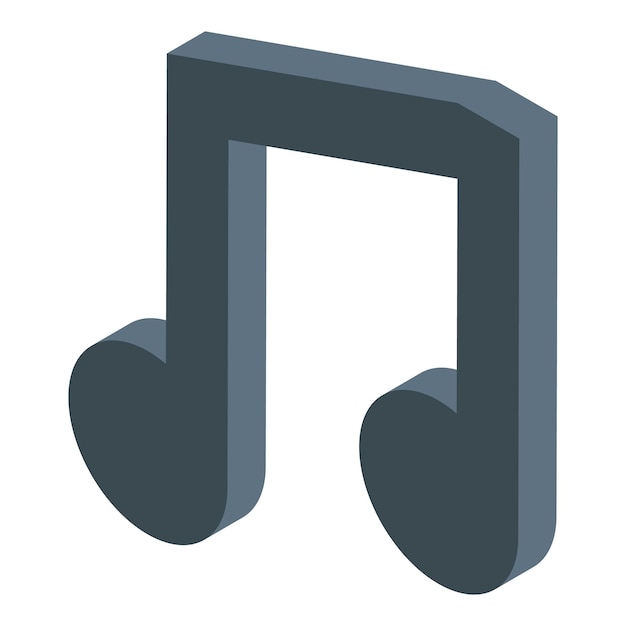 Icono de música podcast Isométrico del icono de vector de música podcast para diseño web aislado sobre fondo blanco