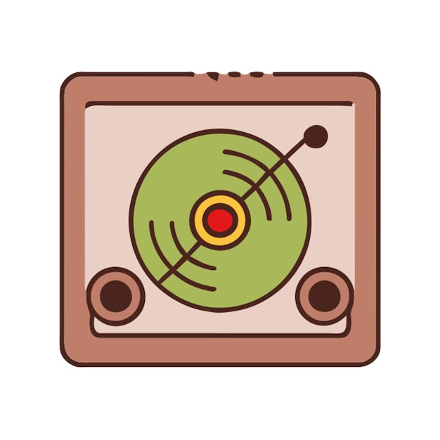 icono de la música reggae contorno de colores