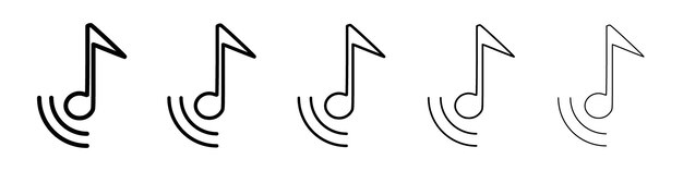 Ícono de música Signo del logotipo vectorial
