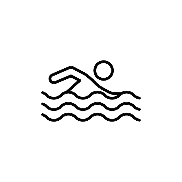 Ícono nadador para la natación y los deportes acuáticos