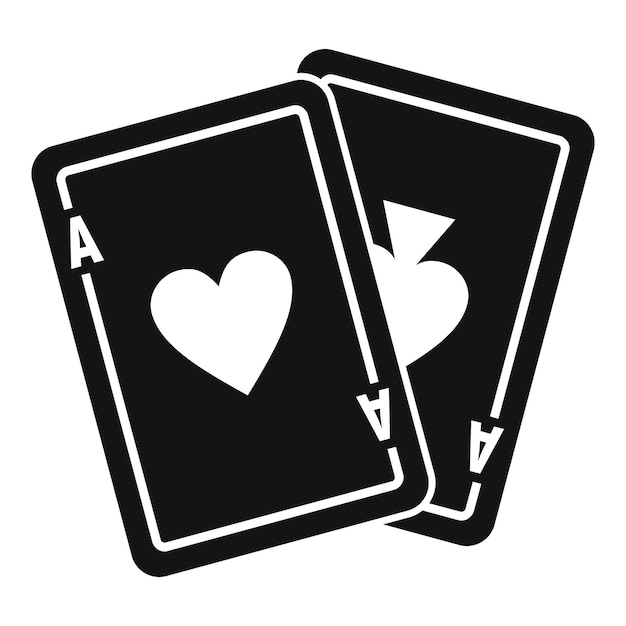 Icono de naipes de videojuegos Ilustración simple del icono de vector de naipes de videojuegos para diseño web aislado sobre fondo blanco