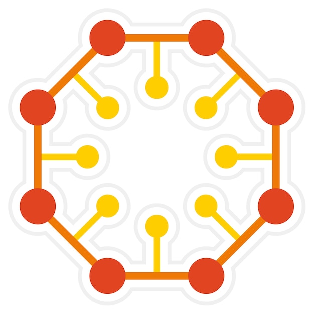 Vector icono de la nanotecnología