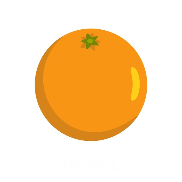 Icono naranja ilustración plana del icono de vector naranja aislado sobre fondo blanco