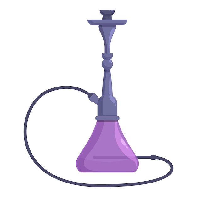 Ícono de narguile árabe vector de dibujos animados hermosa herramienta para fumar